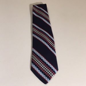 Vintage Schiaparelli Men’s Neck Tie Flowers Geometric 1970s Retro